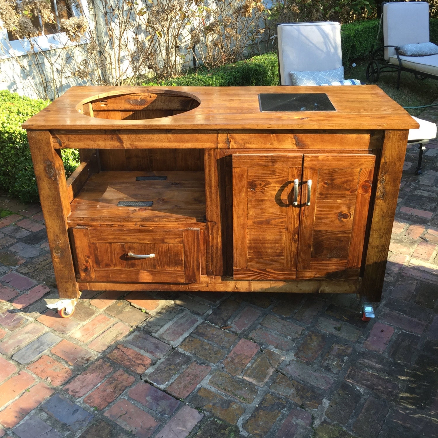 Custom Big Green Egg Table Free Shipping for by McVeyMadeFurniture