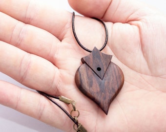 morado wood necklace, exotique wood, handmade jewelry, wood jewel, wooden necklace, heart necklace, wooden jewelry, natural necklace