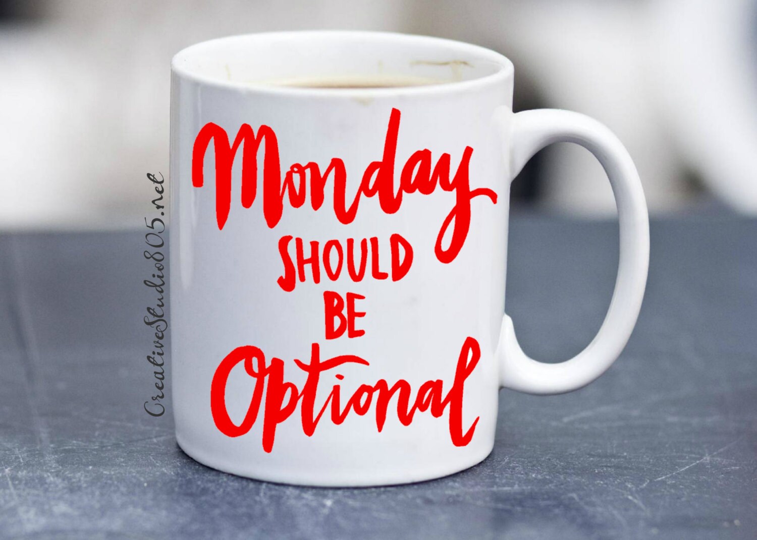 Monday should be Optional coffee mug cute by CreativeStudio805