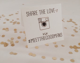 wedding hashtag mini tented cards // printable // custom