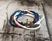 Wrap leather and seed beads bracelet, , white leather bracelet, pulseras cuero, pulsera, bracelets for women, armband, wristband Wrap leather and seed beads bracelet, , white leather bracelet, pulseras cuero, pulsera, bracelets for women, armband, wristband