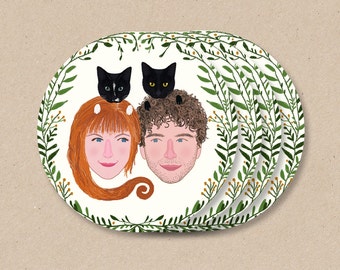 Custom Stickers, Custom Portrait Thank You Sticker Cards, personalized sticker, round stickers