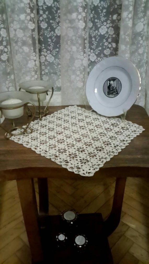 Cream crochet doilies Crochet doilies needle lace home by eygem