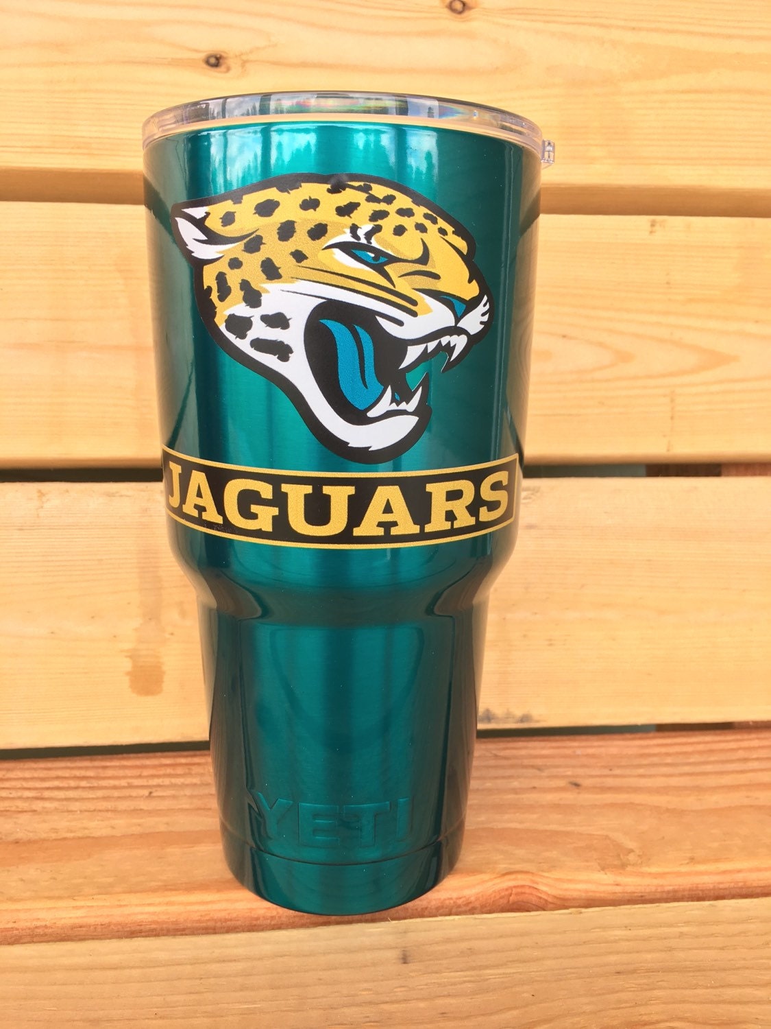 JACKSONVILLE JAGUARS Powder coated TEAL Yeti// Powder coated