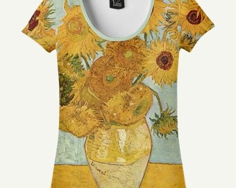 Sunflowers T-shirt, Sunflowers Shirt, Van Gogh T-shirt, Van Gogh Shirt, Sunflowers By Van Gogh, Women's T-shirt, Women's Shirt