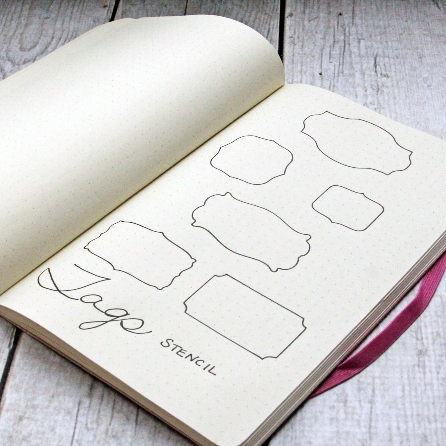 Tags and Frames Stencil Bullet Journal Stencil fits by Moxiedori