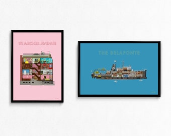 Wes Anderson Poster Pack - 111 Archer Avenue & The Belafonte