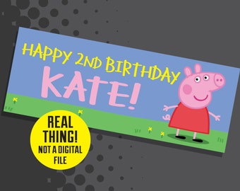 Peppa Pig Banner - Peppa Pig Birthday Party Decor