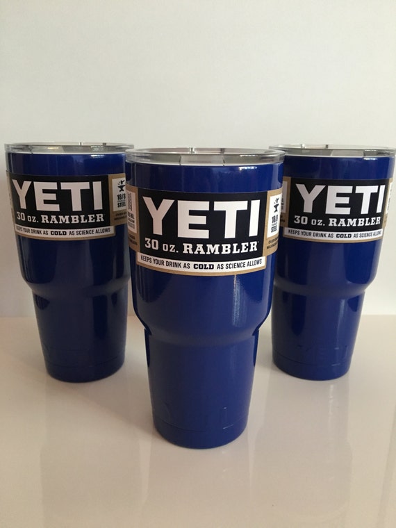 FREE shipping BLUE Powder Coated Yetis 20oz 30oz Yeti