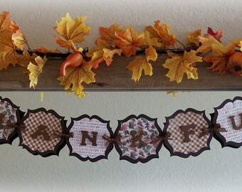 Thankful Banner, Thankful Garland, Thanksgiving Banner, Thanksgiving Decoration, Festive Decoration Thanksgiving, fall banner, fall garland
