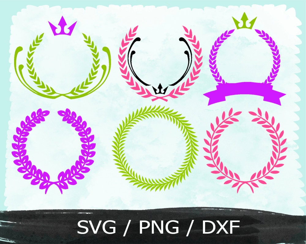 Download Laurel Leaf Wreath Monogram SVG Cricut Design space
