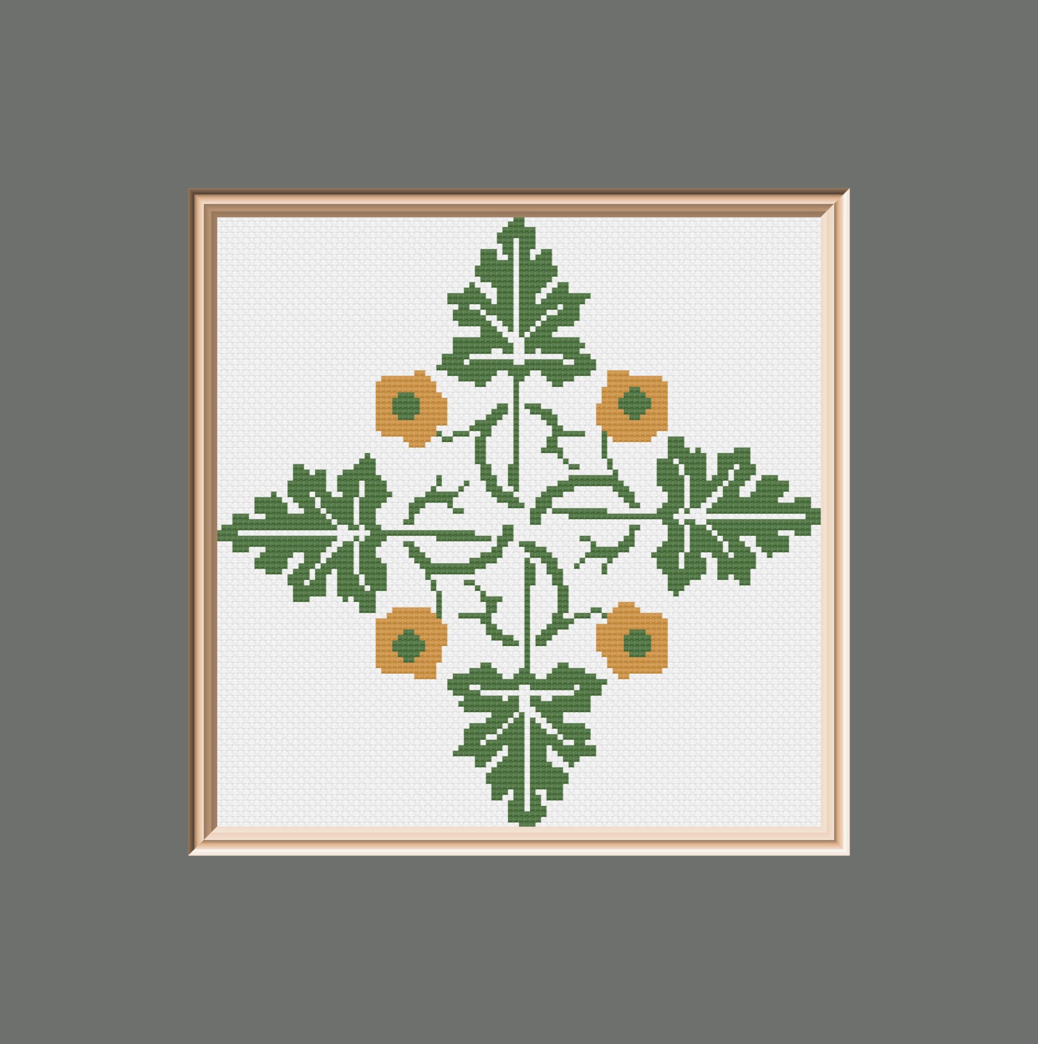 Flower and Vine Trill Traditional Cross Stitch Pattern PDF