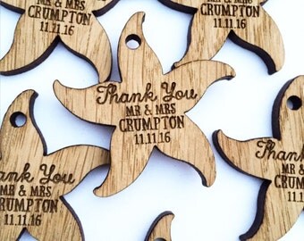 Custom Wedding Favors - Star Favors - Beach Decor - Wooden decor - Rustic Wedding Favors - Wedding Table Decorations 01TD