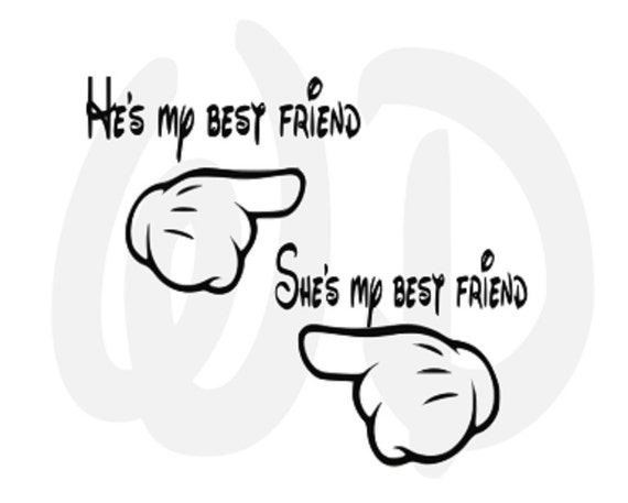 Disney hands best friends SVG DXF EPS cutting by ...