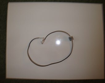 Men's Cord Necklace with White Etched Bead