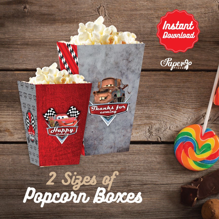 cars pixar popcorn