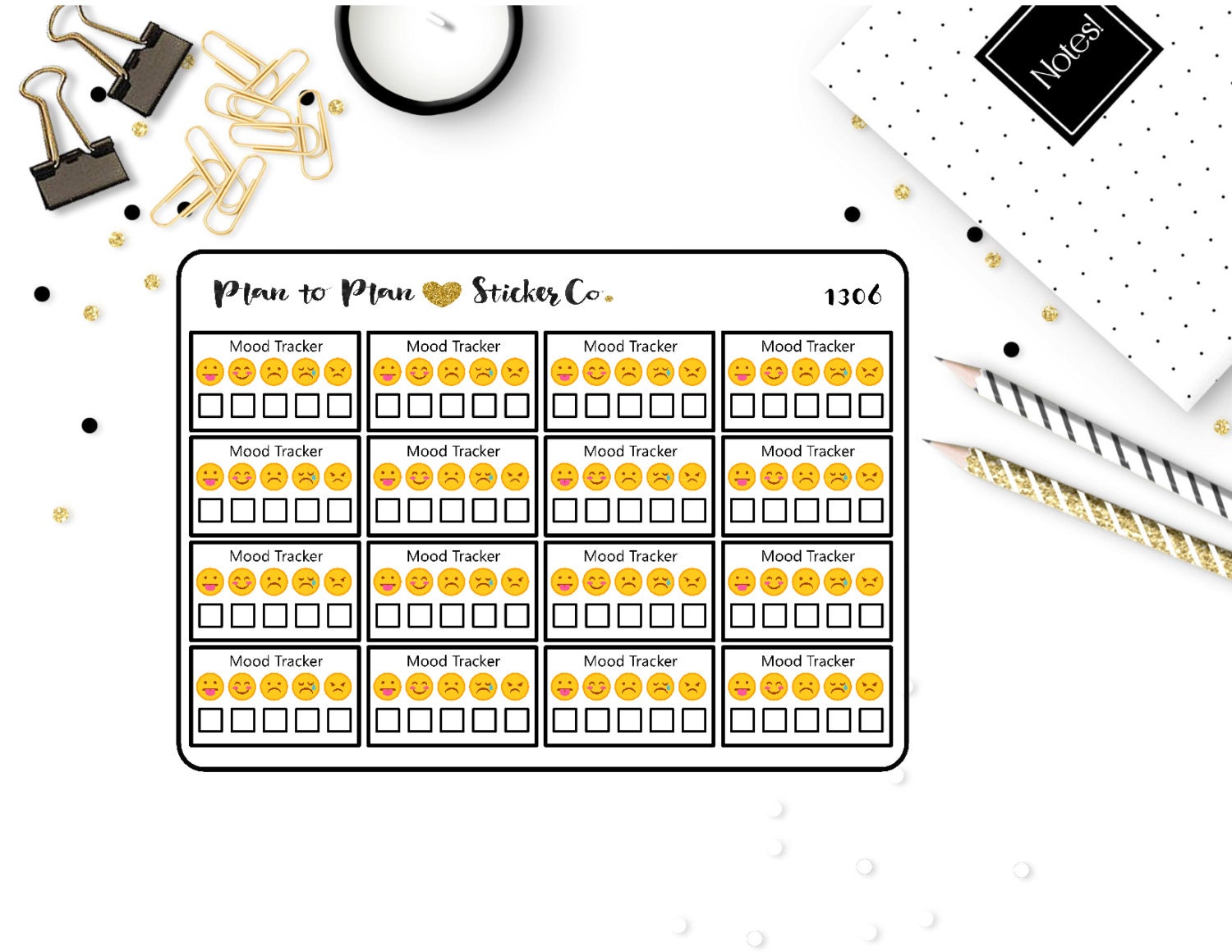 enter usps claim number PlanToPlan Box by Planner 130616 Mood Half Tracker Stickers.