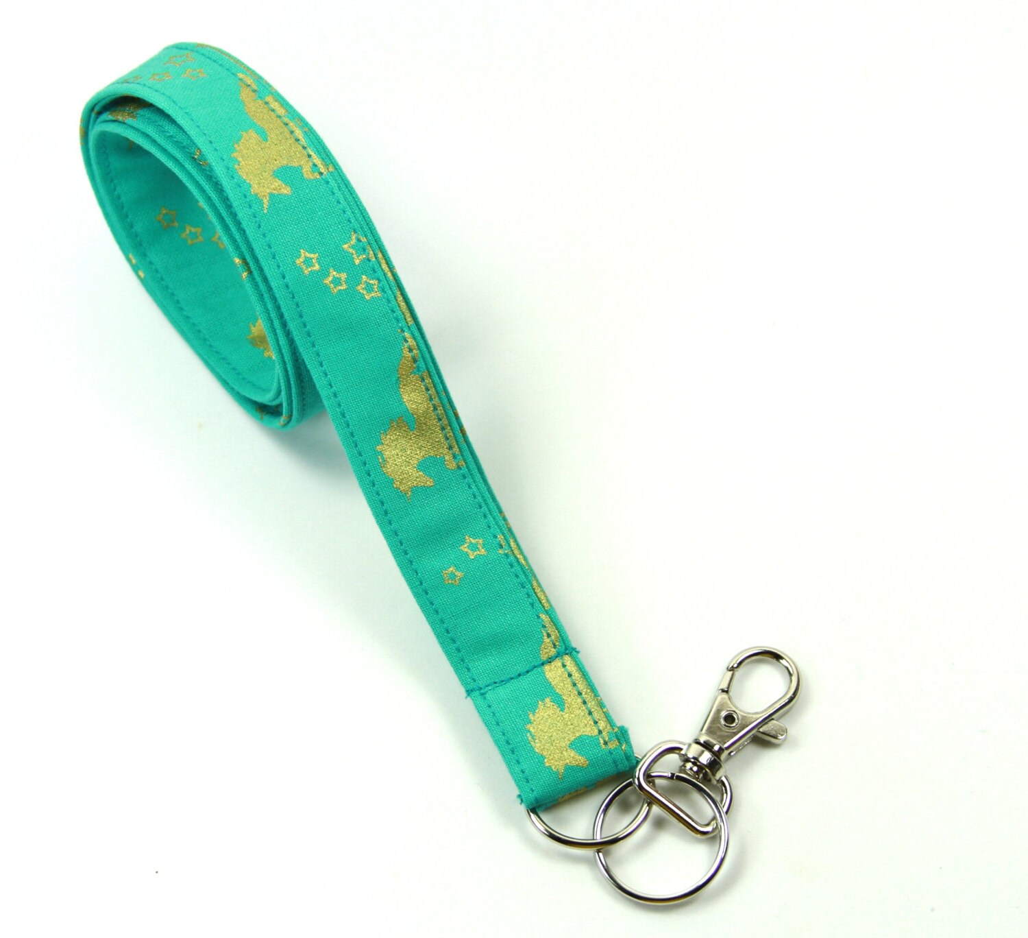 UNICORN Fabric lanyard Golden Unicorn Lanyard Golden and