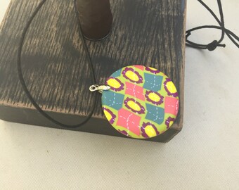 Argyle Flower Polymer Clay Necklace