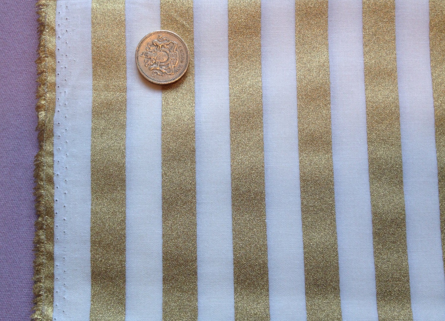 Metallic gold foil print cotton