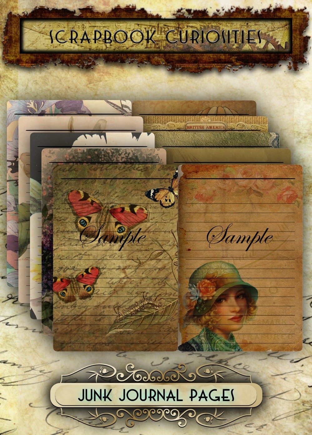 This is a picture of Simplicity Junk Journal Printables It is a photo of Simplicity Junk Journal Printables