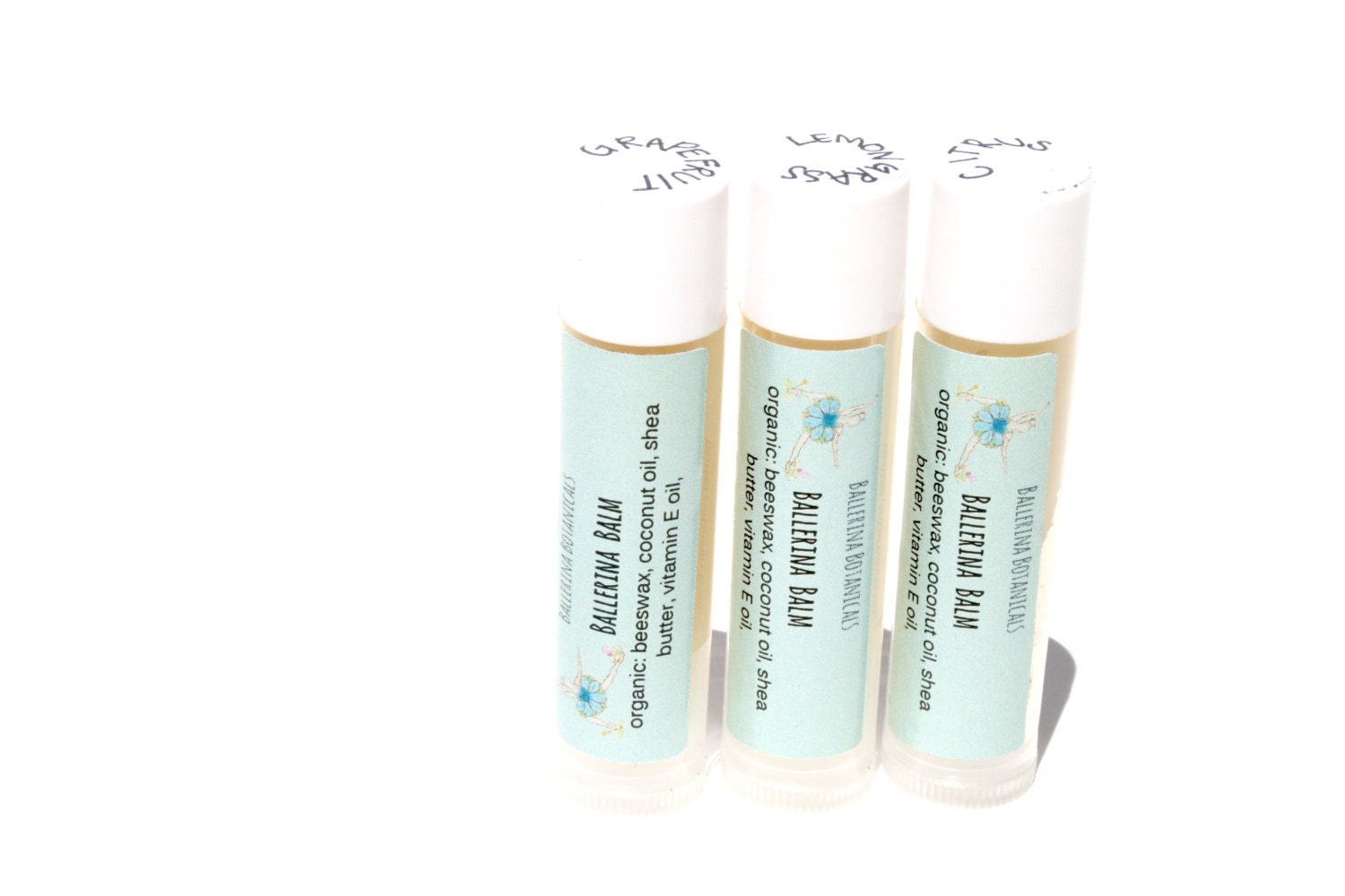 Essential Oil Lip Balm with Organic Coconut Oil and Vitamin E in 14 Flavors