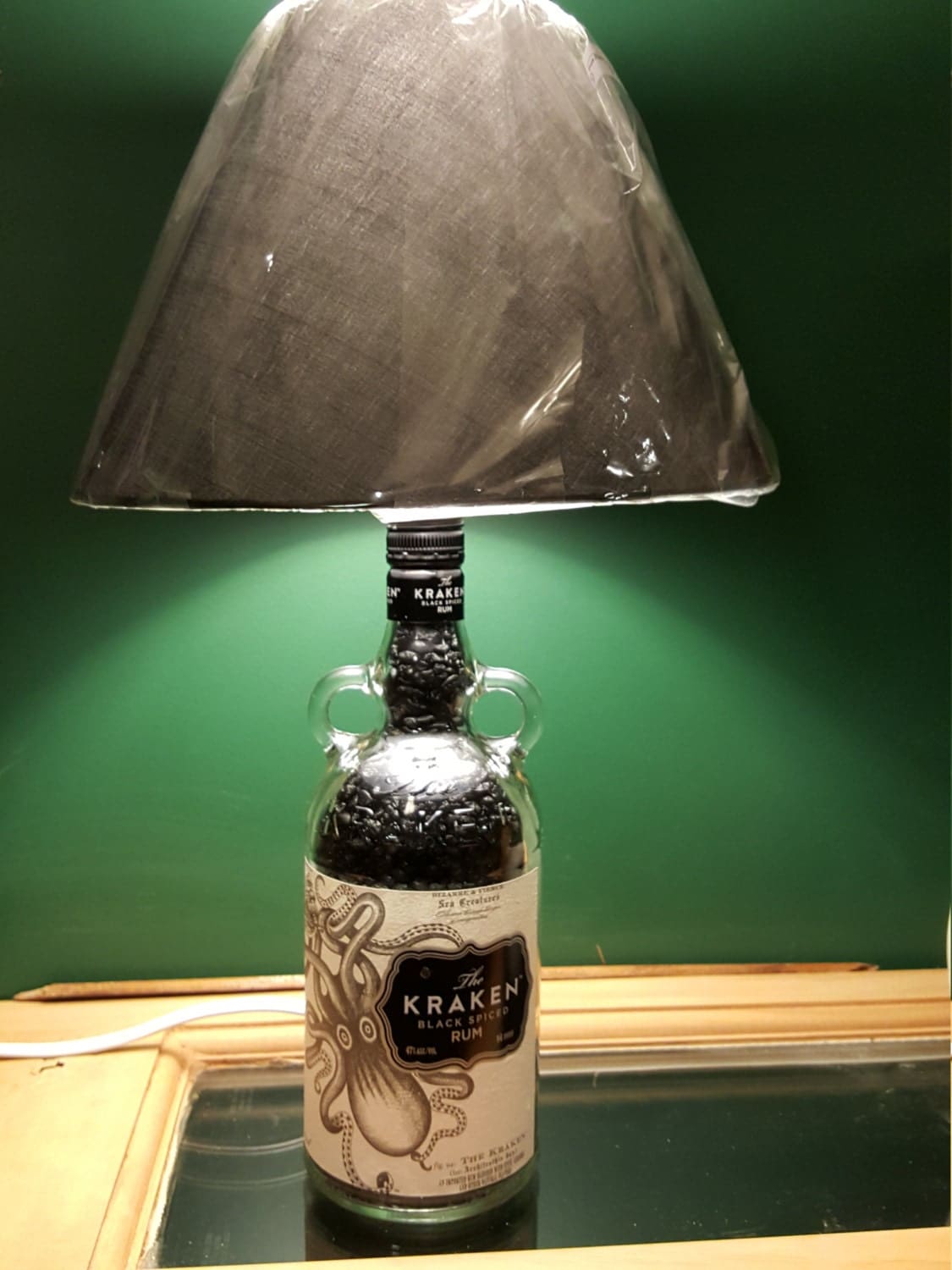 KRAKEN BLACK SPICED Rum Bottle Lamp by JWilliamLtd on Etsy
