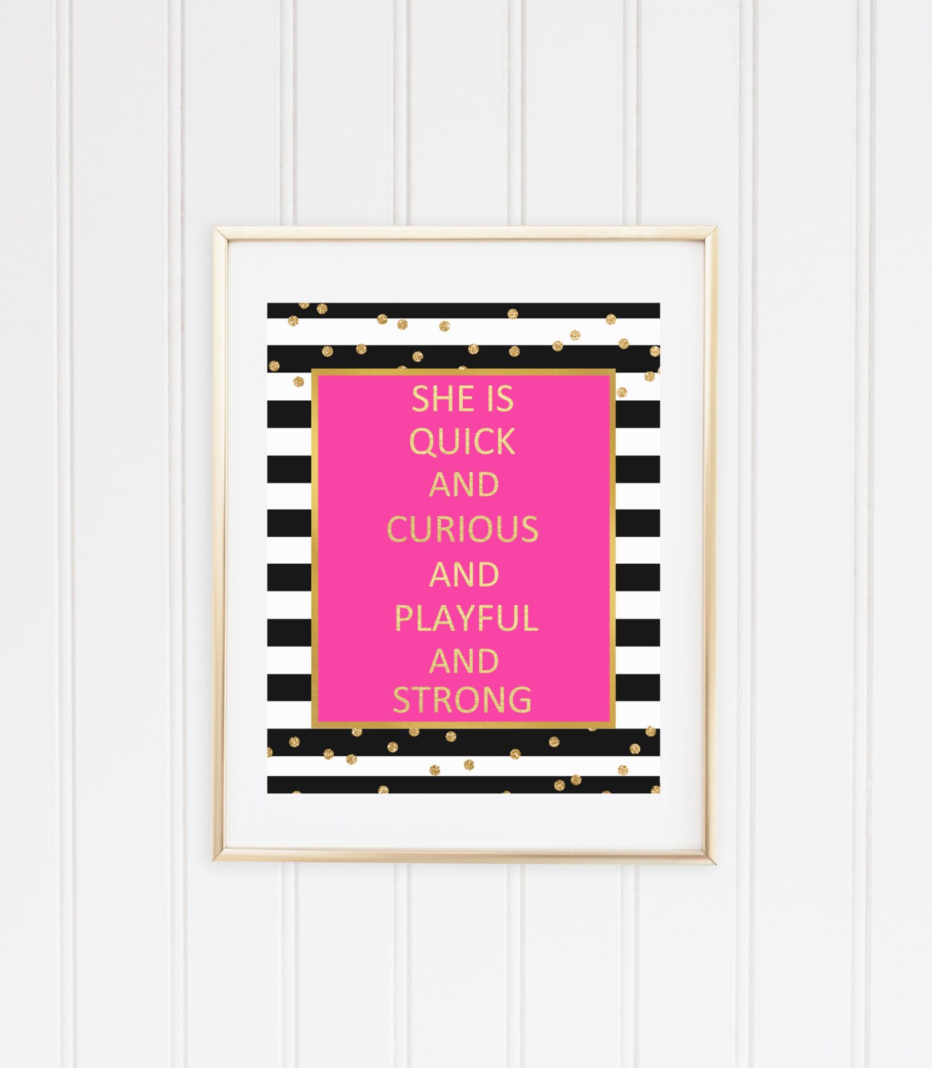 She is quick curious playful strong print printable wall art