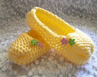Knitted Slippers, Women's Slippers, Ballet Flats