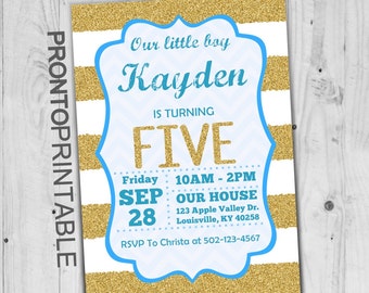 5th birthday invite | Etsy