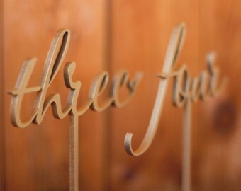 Table numbers wedding table numbers gold table numbers word table number
