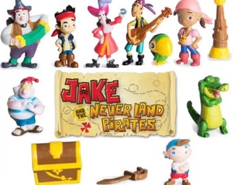 Mister A Gift Disney juniors Jake and the Neverland Pirates set of 12 plastic Cake Toppers