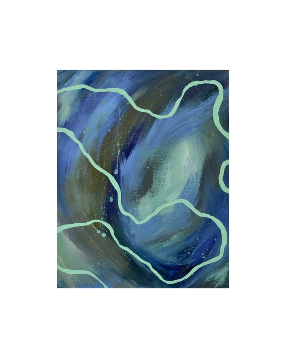 ORIGINAL Abstract Acrylic Painting Fade Away by PamelaJBlackART