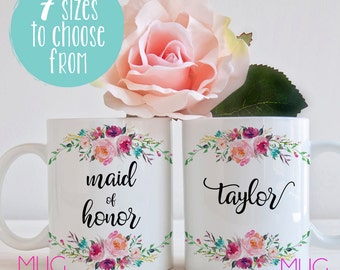 Custom Maid Of Honor Mug, Maid Of Honor Gift, Gift for Maid of Honor, Custom Maid Of Honor Gift, Maid Of Honor Coffee Mug, Mug Gift, Bridal
