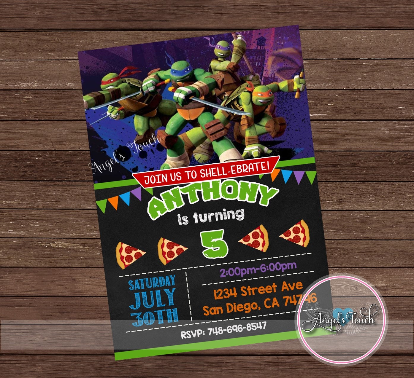 Ninja Turtles Invitation Ninja Turtles Birthday Party