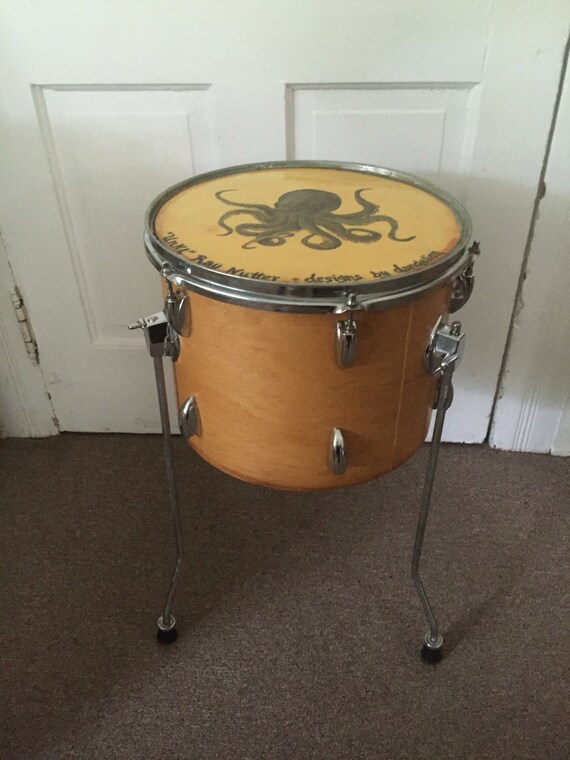 Hand painted drum Table