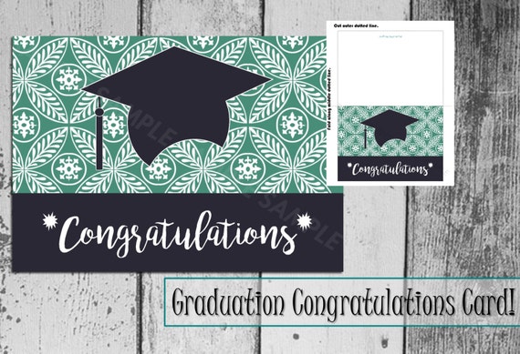 items similar to printable graduation congratulations card