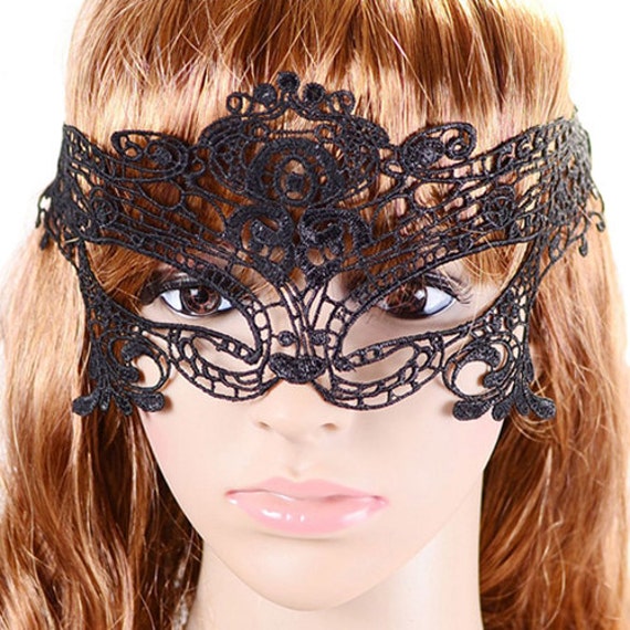 Lace Masquerade Ball Mask Black Type 1 Venetian Sexy 0016