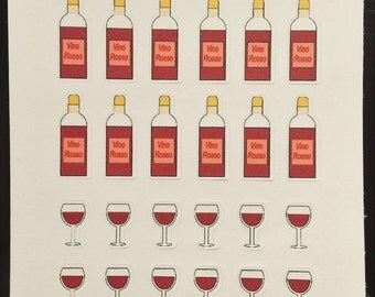 Wine glass labels | Etsy