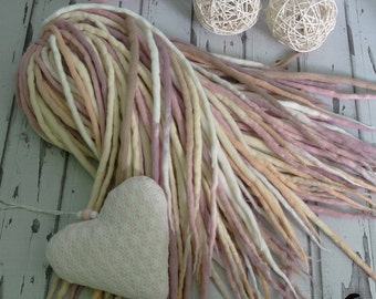 Full Set Wool Dreadlocks " Candy Pastels " DE