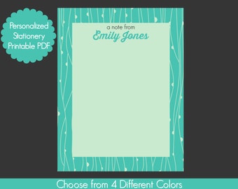 Personalized letter writing paper