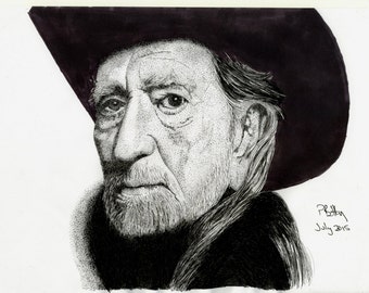 Willie nelson art | Etsy