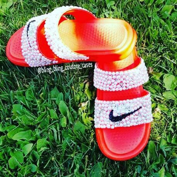 women's nike double strap slides