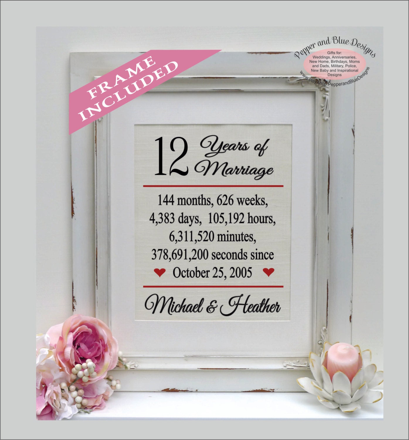 framed-12th-anniversary-gift-12-years-married-12-year