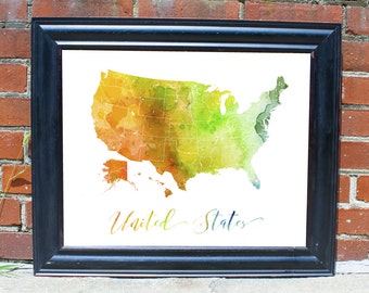 United States Wall Art state wall decor | etsy United States Wall Art state wall decor | etsy