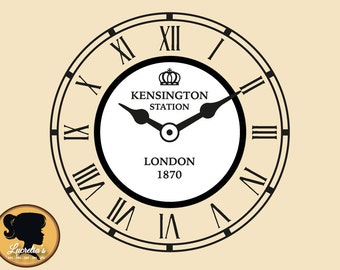 Antique Vintage England London Clock SVG Cut Files for Vinyl Cutters, Screen Printing, Silhouette, Die Cut Machines, & More