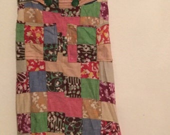 Late 60s Patchwork Hippie Maxi Skirt