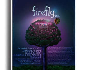 Firefly Music Festival 2016 Poster Firefly Music Festival 2016 Poster