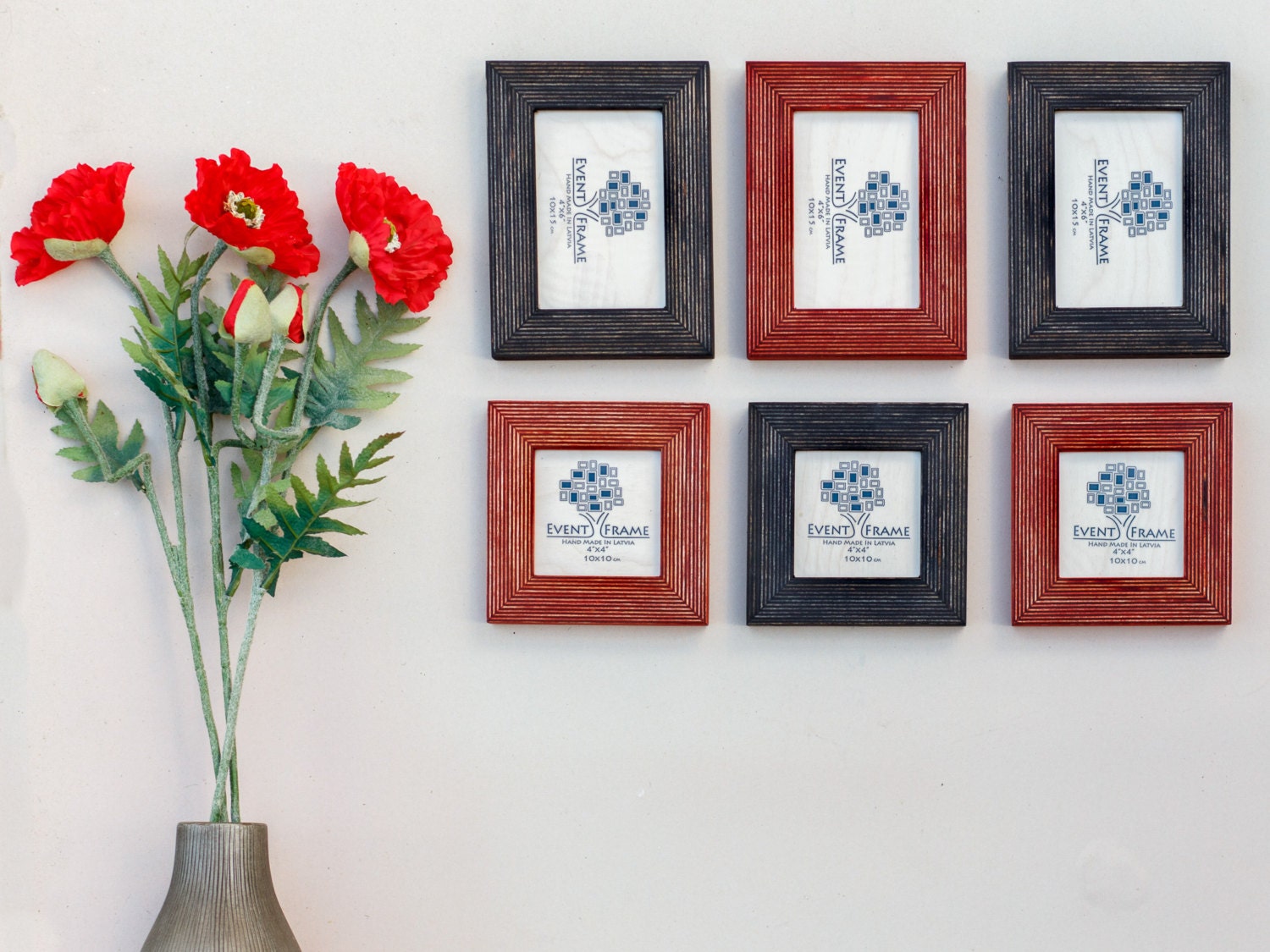 Picture Frame Collage 4x6 4x4 size Unique Rustic Design