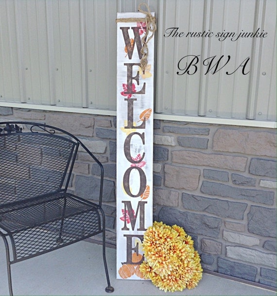 Primitive fall sign fall porch sign autumn porch